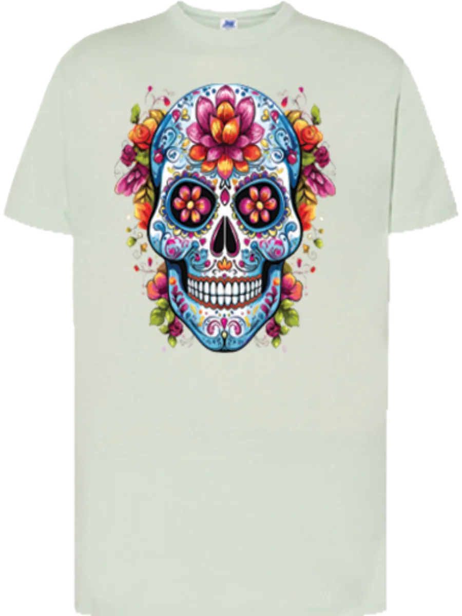 T-shirt Teschio con fiori - smprint
