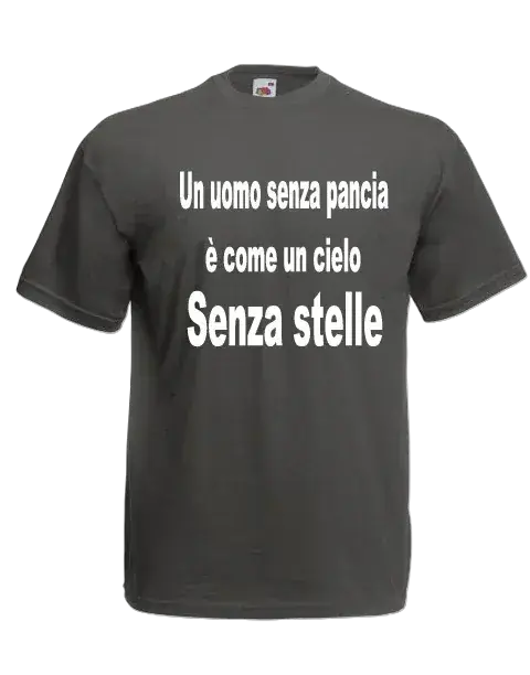 T-shirt Un uomo senza pancia è come un cielo senza stelle - smprint