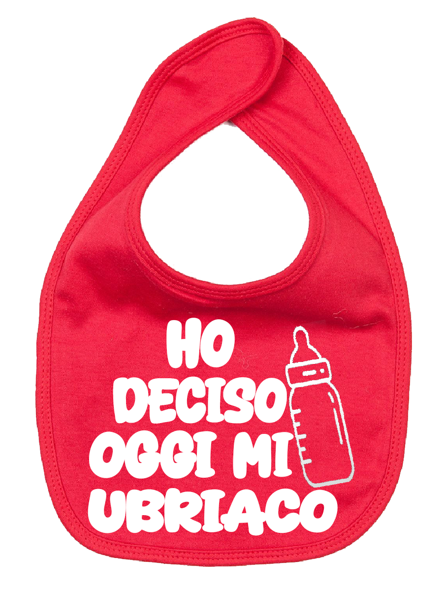 Bavaglino Neonato "Oggi Mi Ubriaco" | smprint