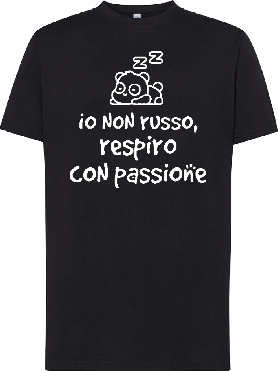 T-shirt Io non russo, respiro con passione - smprint