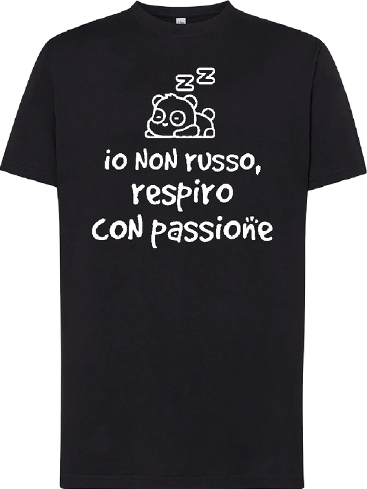 T-shirt Io non russo, respiro con passione - smprint