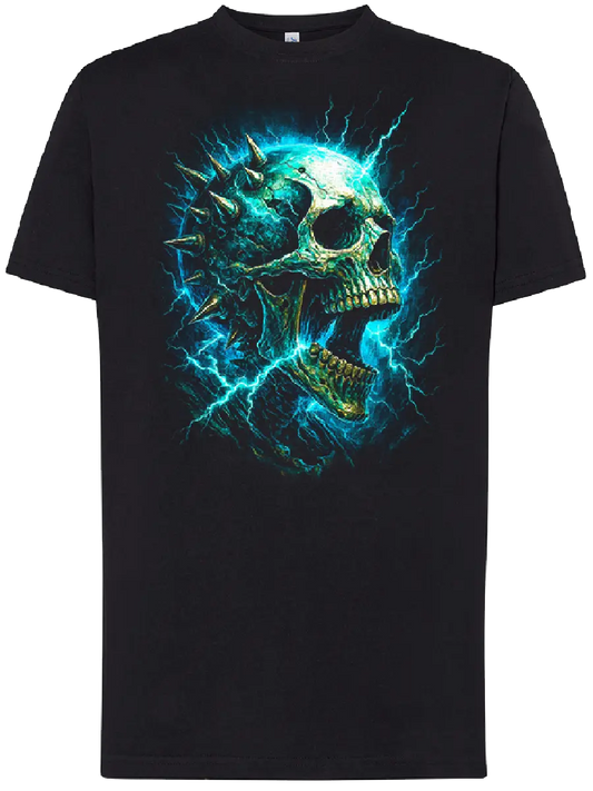 T-shirt impactful electric skull SMprint