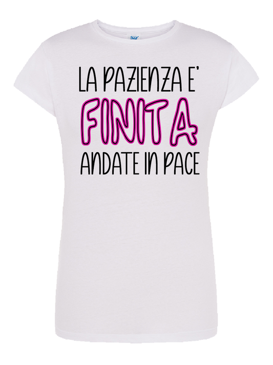 T-shirt La pazienza è finita andate in pace SMprint