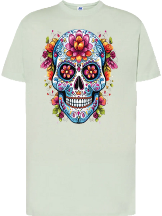T-shirt Teschio con fiori - smprint