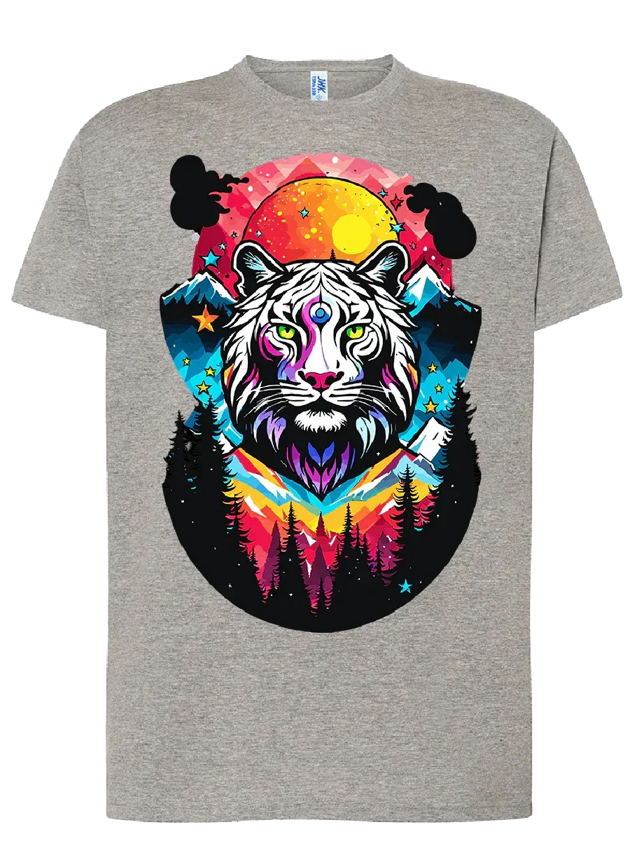 T-shirt con tigre bianca - smprint