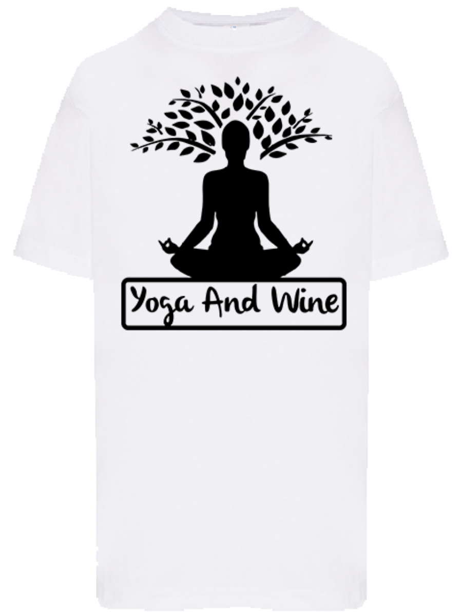 T-shirt Yoga and wine