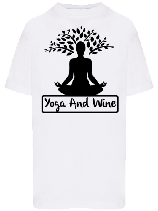 T-shirt Yoga and wine