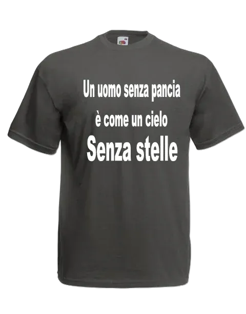 T-shirt Un uomo senza pancia è come un cielo senza stelle - smprint