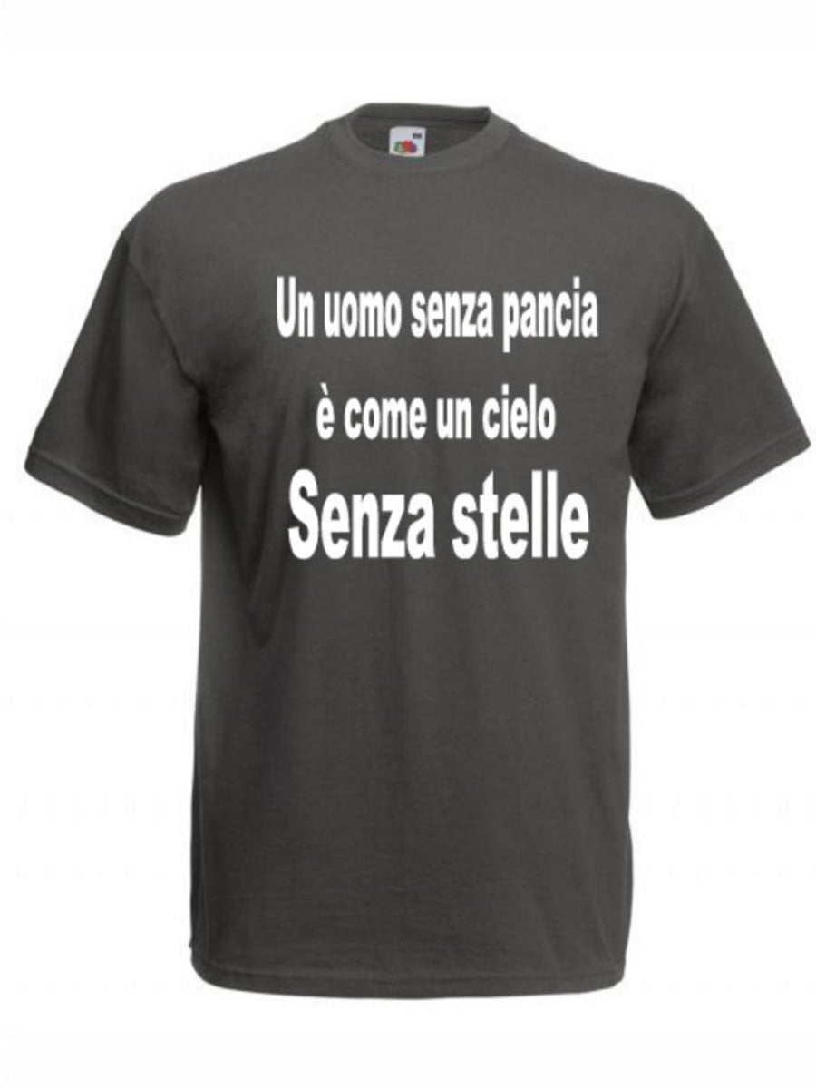 Maglietta Un uomo senza pancia è come un cielo senza stelle