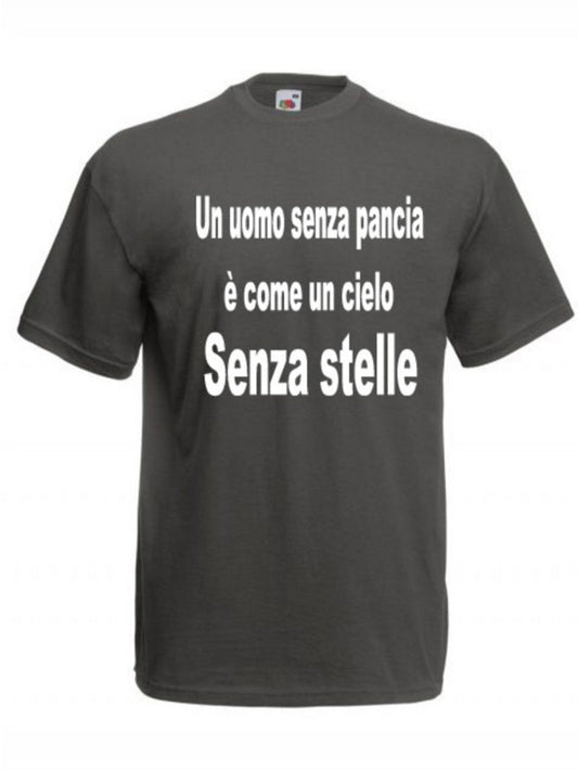 Maglietta Un uomo senza pancia è come un cielo senza stelle